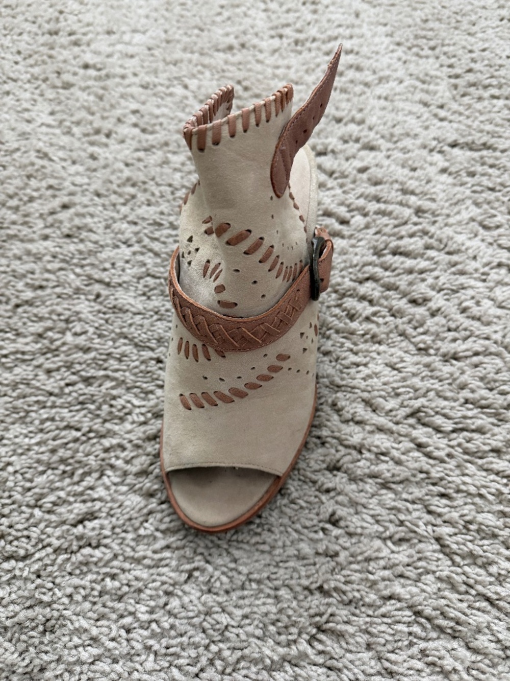 GEE WAWA BOHO leather 3.5” open toe sandals